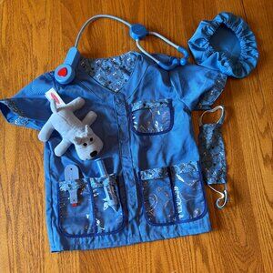 Melissa & Doug Vet Costume Set Kids Dress Up Veterinarian Kit w/ Plush Dog